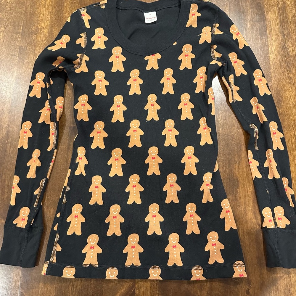 Hanna Andersson gingerbread Christmas pajama set size XS